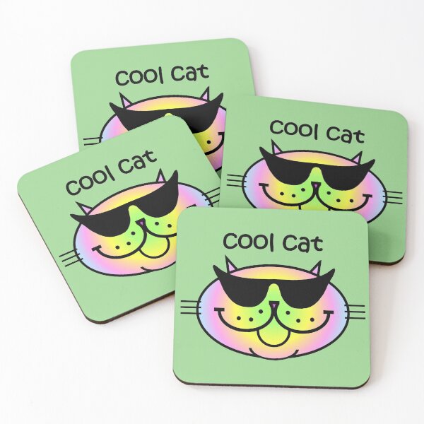 Item preview, Cool Cat 2 - Rainbow designed and sold by RawSunArt.