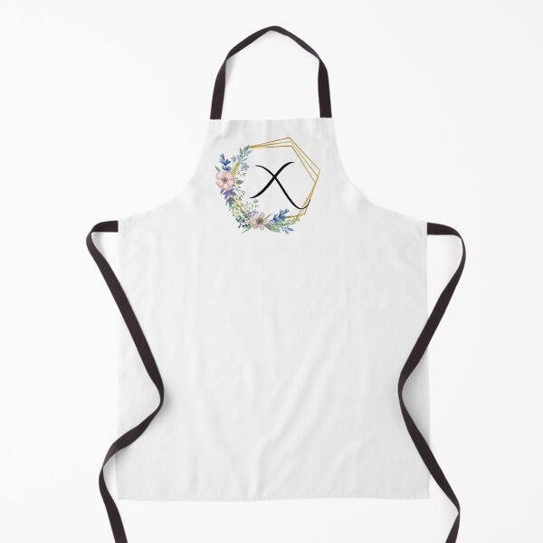 Item preview, Floral monogram with golden frame letter X designed and sold by JustSeasons.