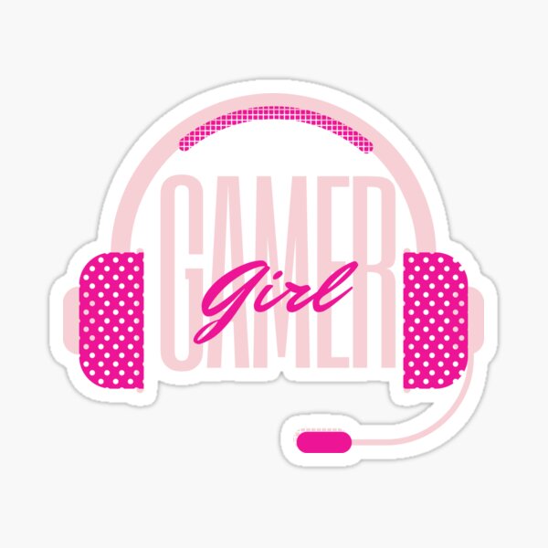 "Gamer Girlheadphones " Sticker for Sale by DanisCorner Redbubble