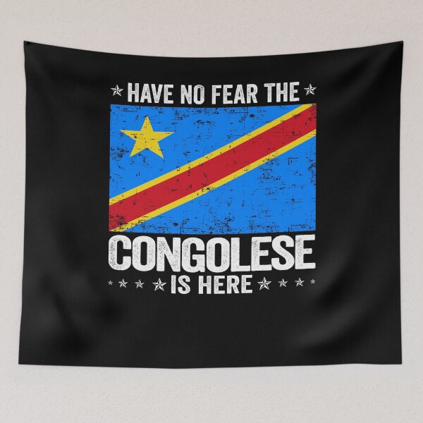 Item preview, Have No Fear The Congolese Is Here  Congo Flag Design designed and sold by JJDzignsShop.