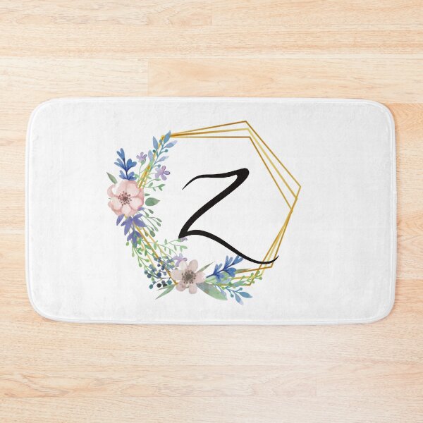 Item preview, Floral monogram with golden frame letter Z designed and sold by JustSeasons.
