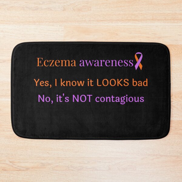 Item preview, Eczema, eczema awareness, the itch that scratches, skin condition awareness, lavender and orange designed and sold by Mommaspouch.
