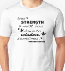 Camiseta unisex Fuerza debe inclinarse ante la sabiduría - Annabeth Chase