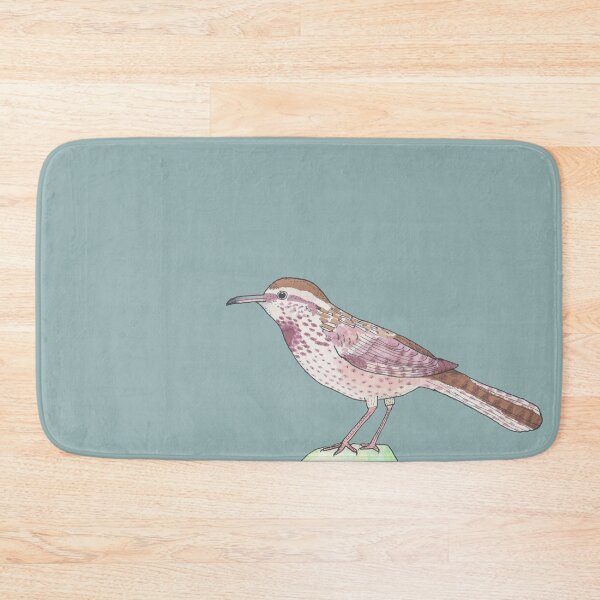 Item preview, Cactus Wren bird species watercolor art designed and sold by TheWaterBirds.