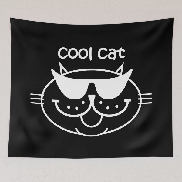 Item preview, Cool Cat 2 - White Outline designed and sold by RawSunArt.