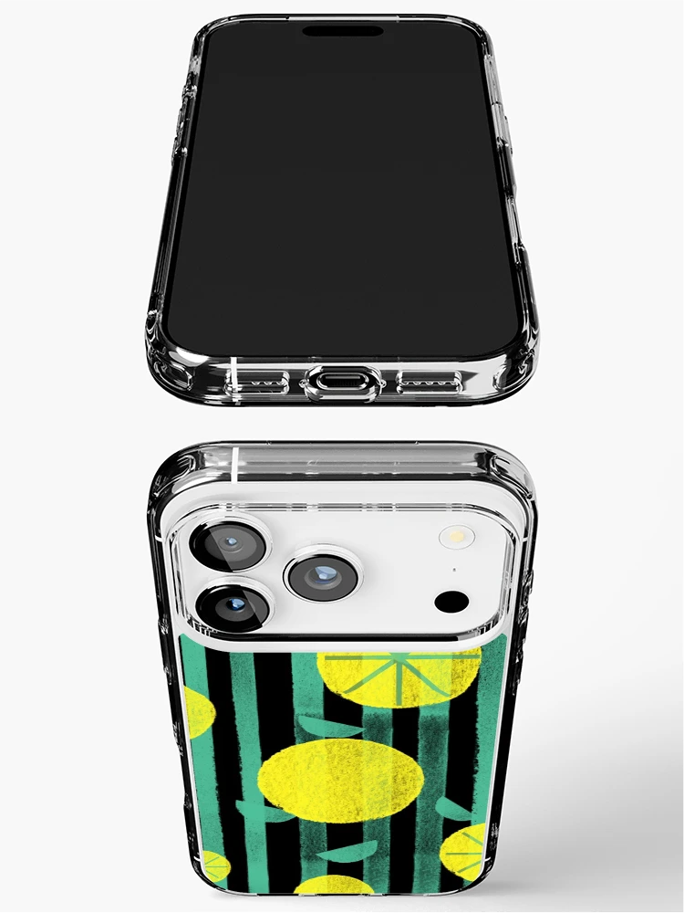 Thumbnail 3 of 5, iPhone Case, Chic Spring Lemon Pattern designed and sold by RelatableTexts.