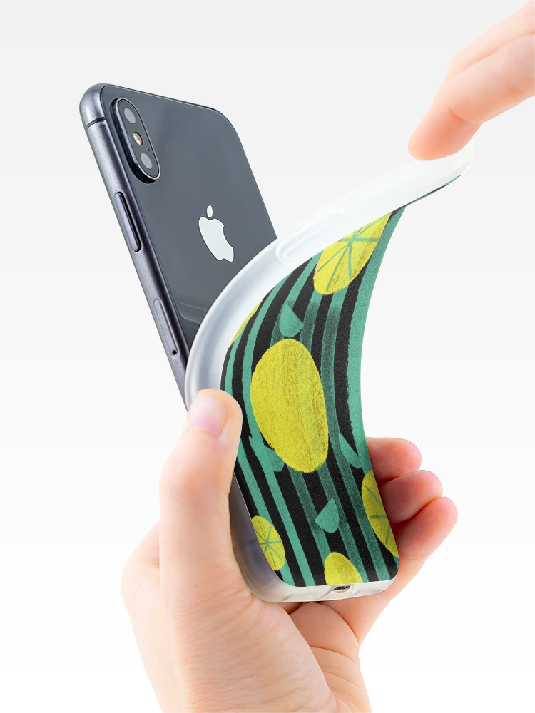 Thumbnail 4 of 5, iPhone Case, Chic Spring Lemon Pattern designed and sold by RelatableTexts.