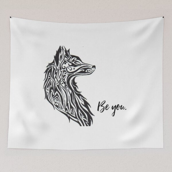 Item preview, Be You Tribal Wolf Line Art Motivational designed and sold by Babelon.