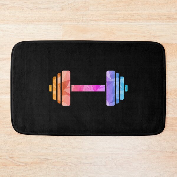 Item preview, Barbell Workout Icon - Vaporwave Colored Triangle Pattern designed and sold by dylanxh.