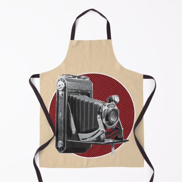 Item preview, Vintage Film Camera in Sepia on Red and Black Color Halftone designed and sold by GraffitiSoup.