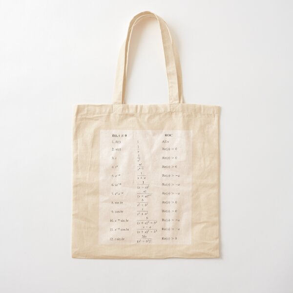 Laplace Transform, Math, Mathematics, Physics, #Laplace, #Transform, #Math, #Mathematics, #Physics, #LaplaceTransform Cotton Tote Bag