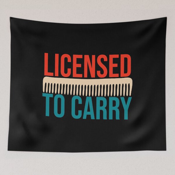 Item preview, Retro Licensed To Carry Hairstylist Cosmetologist Gift for Hairdresser designed and sold by Shop signer.