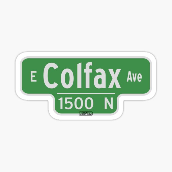East Colfax Ave Street Sign Sticker
