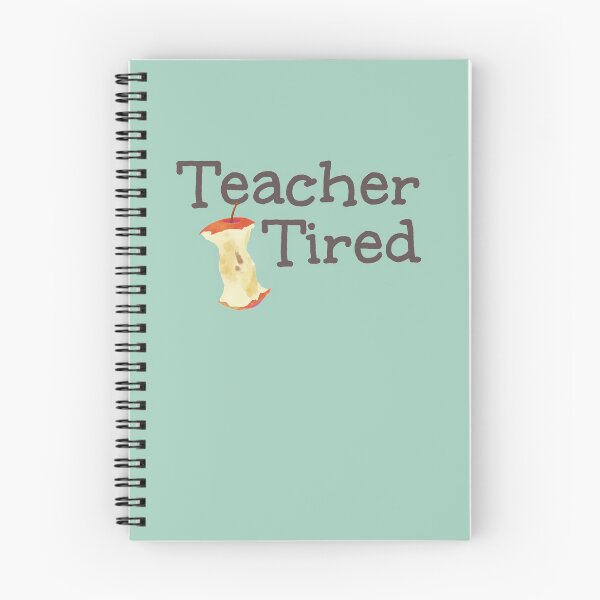 Item preview, Teacher Tired apple core dark text designed and sold by Diana Garrison.
