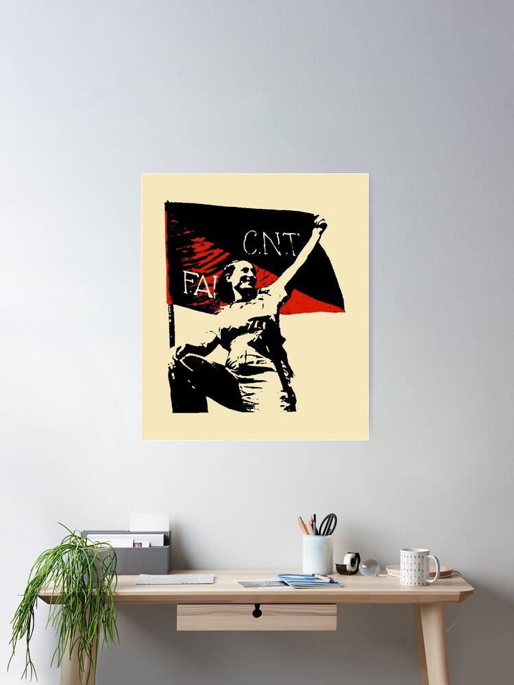 Thumbnail 1 of 3, Poster, Anarchy Flag Woman - for bright backgrounds designed and sold by Bela-Manson.