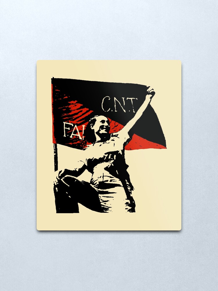 Alternate view of Anarchy Flag Woman - for bright backgrounds Metal Print