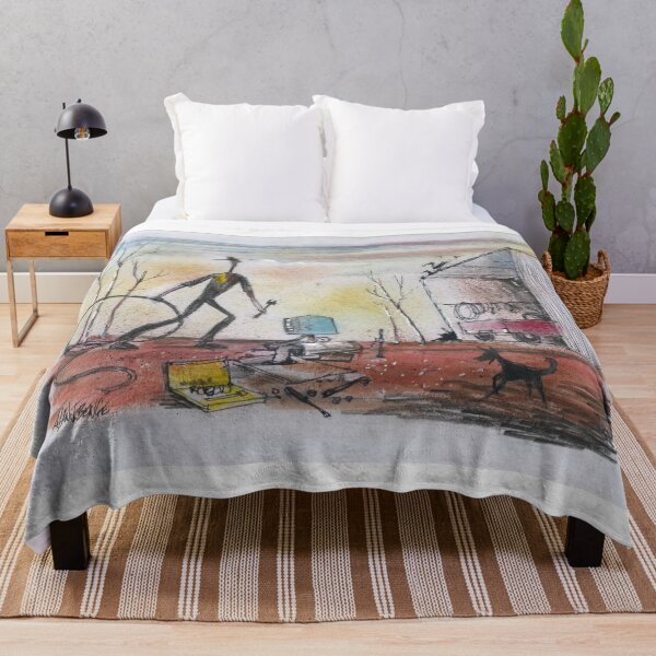 Item preview, Outback Australia painting by Al Benge, station life in the drought designed and sold by Al Benge - NZ & Australian Art.