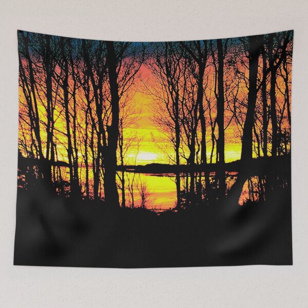 Item preview, forest sunset painted art designed and sold by cutecrazytshirt.
