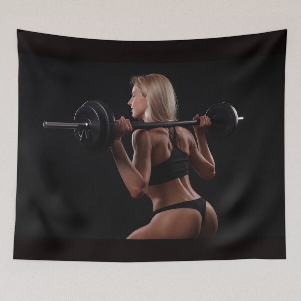 Item preview, Fit Female Model  Barbell Squat designed and sold by 108dragons.