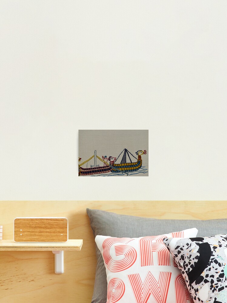 Thumbnail 1 of 3, Photographic Print, Viking ships arriving designed and sold by SBTapestry.