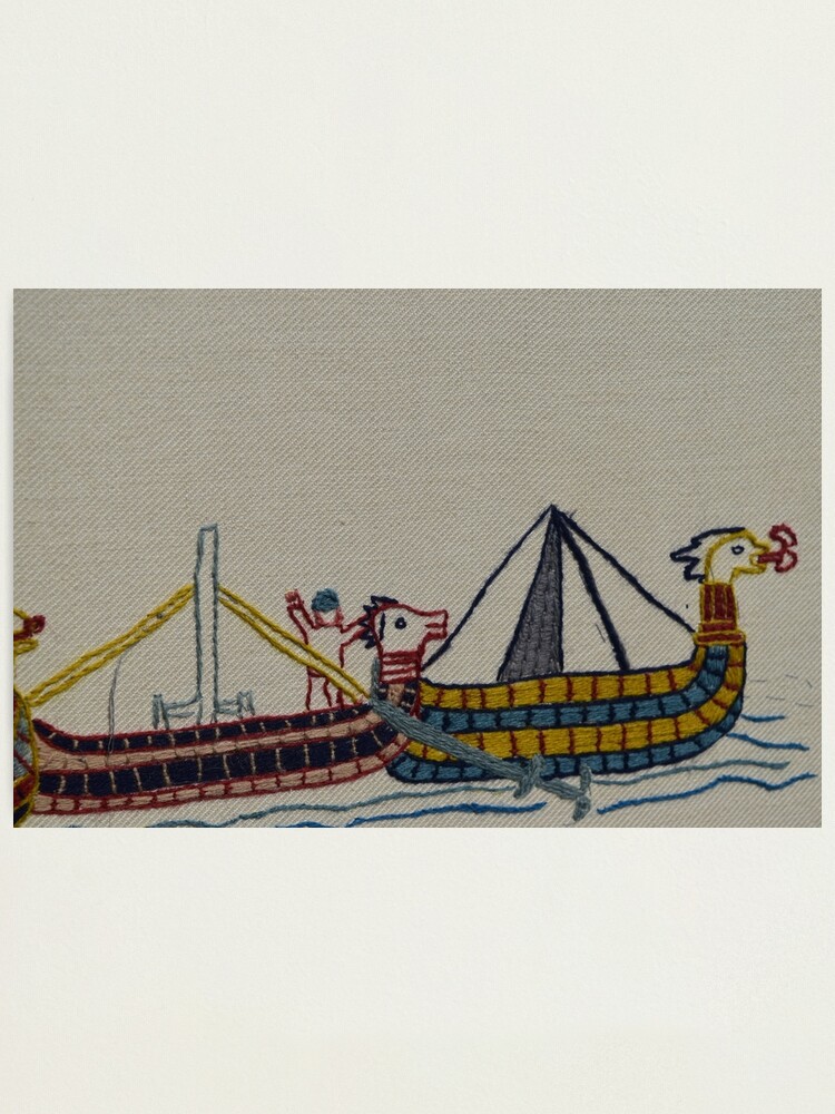 Thumbnail 2 of 3, Photographic Print, Viking ships arriving designed and sold by SBTapestry.