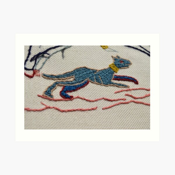 Running hound Art Print
