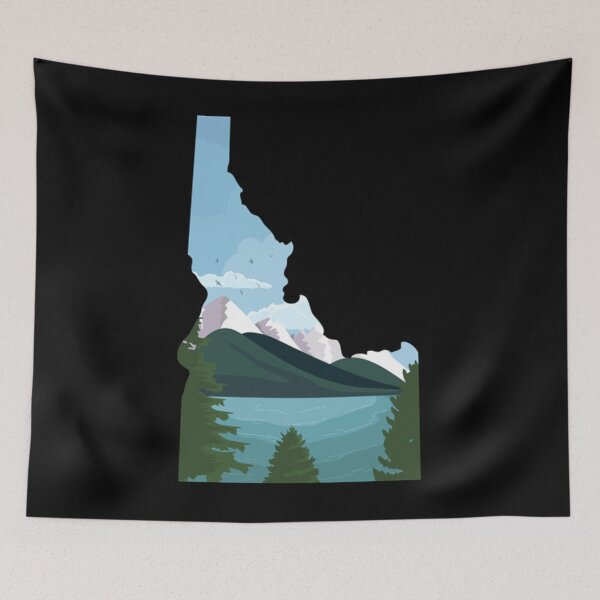 Item preview, Idaho USA Illustration Featuring A Lake And Mountains designed and sold by SteveMillspaer.