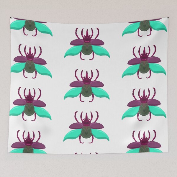 Item preview, Beetle pink and green designed and sold by willowsbunnies.