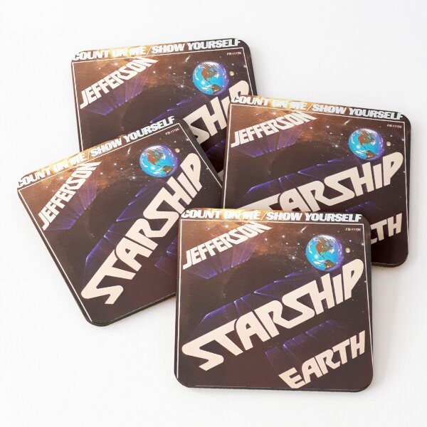 Artikelvorschau, Jefferson Starship, Count On Me, Zeigen Sie sich, Erde, Rock & Roll, 45, Original entworfen und verkauft von Vintaged.