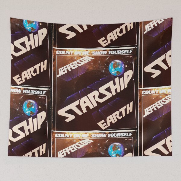 Artikelvorschau,  Jefferson Starship, Count On Me, Zeigen Sie sich, Erde, Rock & Roll, 45, Original entworfen und verkauft von Vintaged.