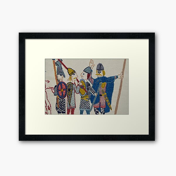 Viking huddle Framed Art Print