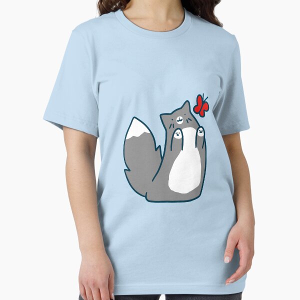 Item preview, Gray Tuxedo Cat and Butterfly designed and sold by SaradaBoru.