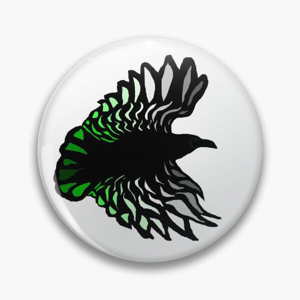 Item preview, Aromantic Pride Crow designed and sold by TheWitchCraft.