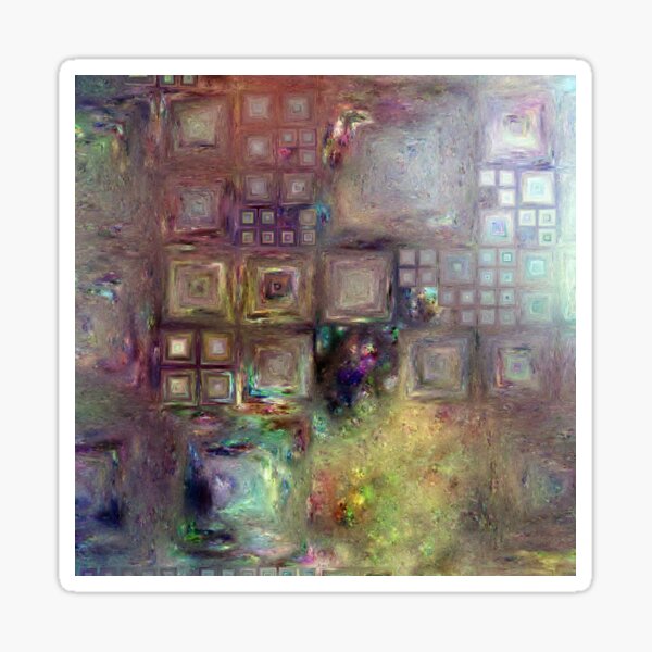 Crystalline Squares 4 Sticker