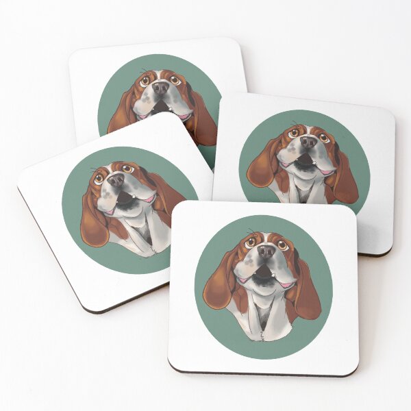 Item preview, Basset hound funny cute dog art  designed and sold by OneOfTheWolves.