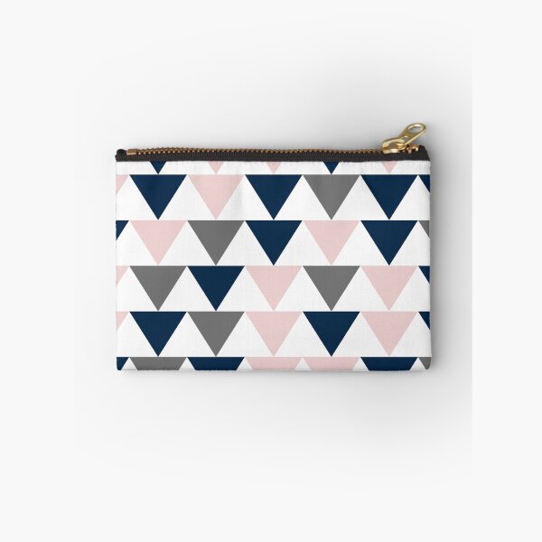 Item preview, Triangular Geometric Pattern in Navy Blue, Pale Pink, Grey, and White designed and sold by kierkegaard.
