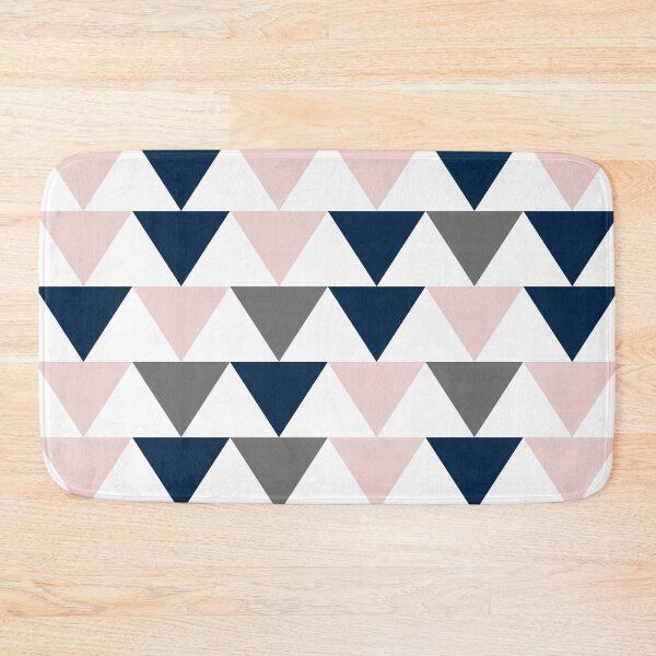 Item preview, Triangular Geometric Pattern in Navy Blue, Pale Pink, Grey, and White designed and sold by kierkegaard.