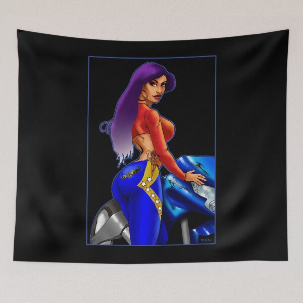 Item preview, Biker Babe Blue  designed and sold by uma7533.