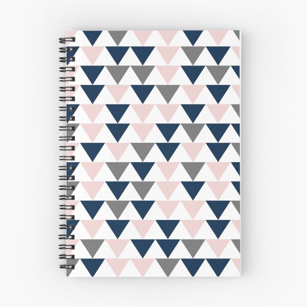 Item preview, Triangular Geometric Pattern in Navy Blue, Pale Pink, Grey, and White designed and sold by kierkegaard.