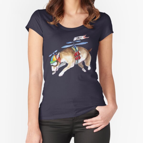 Bull Terrier Beanie Bully - apparel Fitted Scoop T-Shirt