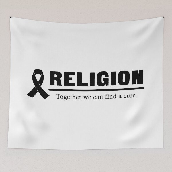 Item preview, Religion: Together we can find a cure. (Medium Ribbon) designed and sold by AtheistBecause.