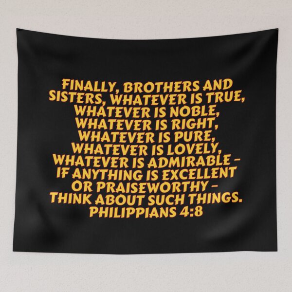 Artikelvorschau, Bibelvers Philipper 4: 8 entworfen und verkauft von Prayingwarrior.