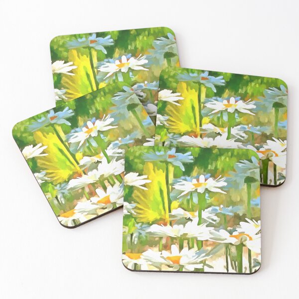Item preview, Artistic Bright and Colorful White Garden Daisies v7 designed and sold by taiche.