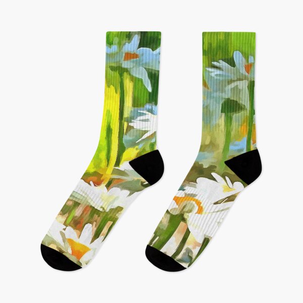 Item preview, Artistic Bright and Colorful White Garden Daisies v7 designed and sold by taiche.