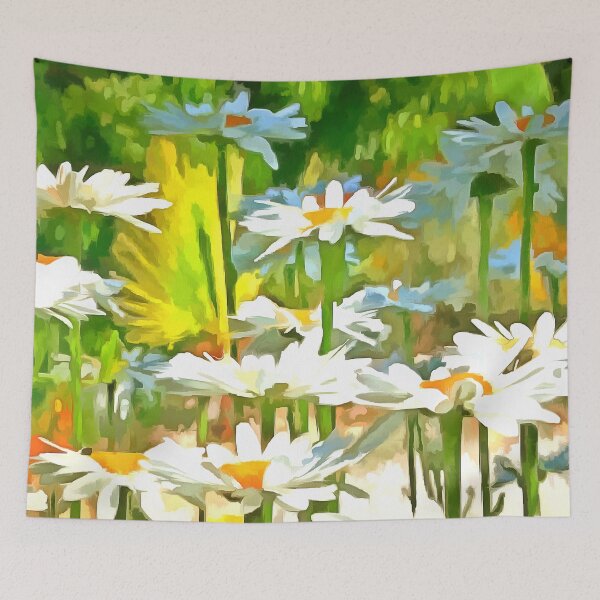Item preview, Artistic Bright and Colorful White Garden Daisies v7 designed and sold by taiche.