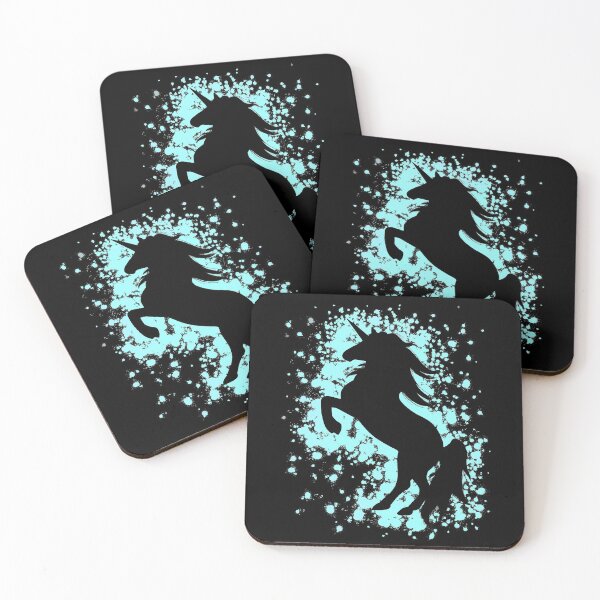 Item preview, Rearing Blue Unicorn Silhouette  designed and sold by Lady-Lilac.