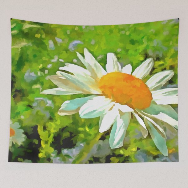 Item preview, Artistic Bright and Colorful White Garden Daisies v6 designed and sold by taiche.