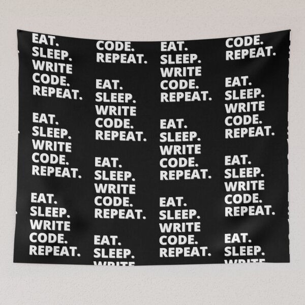 Item preview, Eat Sleep Write Code Repeat designed and sold by Occas1onalArt.