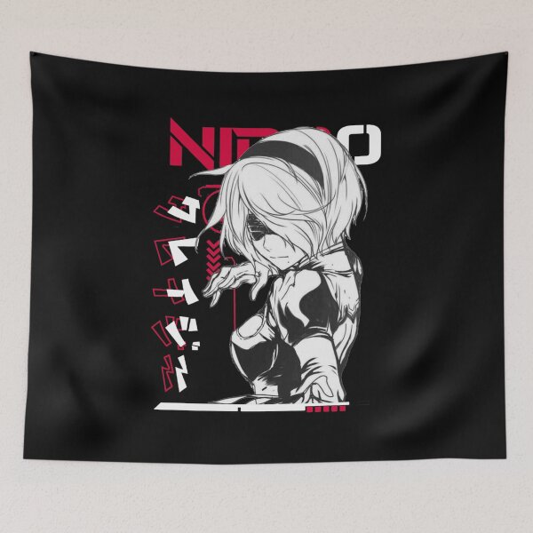 Item preview, nier automata 2B Tshirt mask designed and sold by GunnerKertzmann.