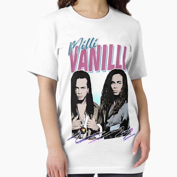 Aperçu de l'œuvre Milli Van-illi T-shirt Milli Vanilli - 80 & x27; s Fanart Aesthetic Design Tribute T-shirt classique créée et vendue par ShaunBoyle.